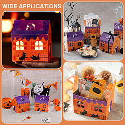 Бумажные коробки на тему Хэллоуина&nbsp;CON-WH0088-96