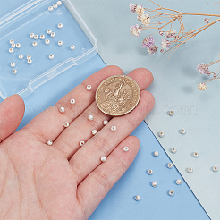 50 шт. круглые 925 бусины из стерлингового серебра с текстурой STER-PH0001-66