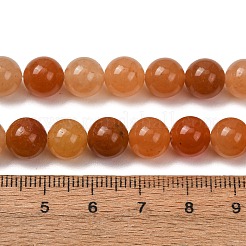 Chapelets de perle d'aventurine rouge naturel&nbsp;G-G735-39-8mm