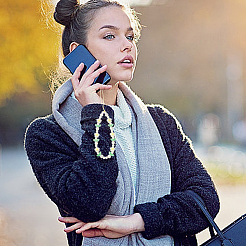 6 шт. 6-х цветные акриловые ремешки для мобильных телефонов&nbsp;AJEW-AN0007-49