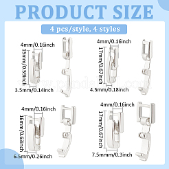 16 шт. 4 стиля экологически чистых латунных застежек для часового ремешка KK-BC0012-70
