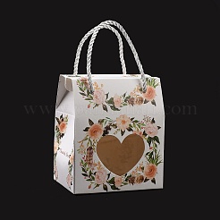 Прямоугольные бумажные подарочные коробки с ручкой-веревкой CON-B010-02B