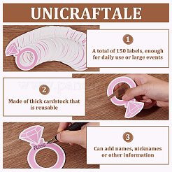 Бумажные подвески для бокалов для вина AJEW-WH0080-13F