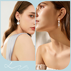 Латунные клипсы серьги выводы&nbsp;KK-BBC0021-52