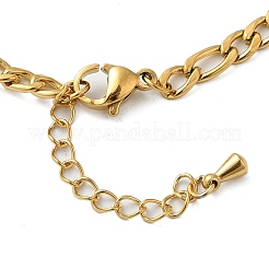 Браслеты с подвесками в виде вишни из нержавеющей стали 304 с эмалью&nbsp;BJEW-M095-01G