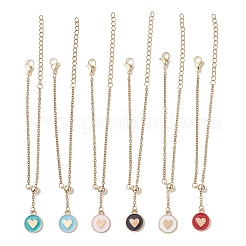 Регулируемые браслеты-слайдеры из нержавеющей стали 304 с якорной цепочкой.&nbsp;BJEW-JB13290