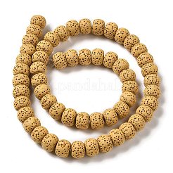 Fili di perline tinti di roccia lavica naturale&nbsp;G-Z036-A01-08