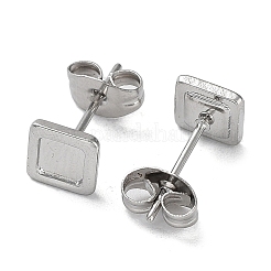 Фурнитура для сережек-гвоздиков из нержавеющей стали 304&nbsp;STAS-M323-14P