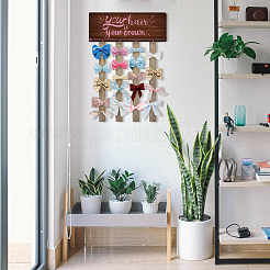 Деревянный подвесной приветственный знак HJEW-WH0077-002