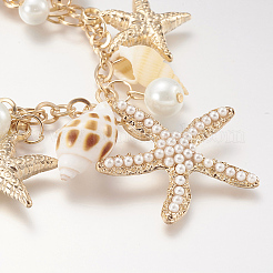 Модные оболочки шарм браслеты BJEW-F166-01