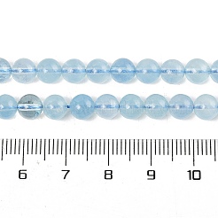 Природные Аквамарин бисер нитей G-P342-10-6mm-A