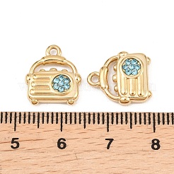 304 Edelstahl Micro Pave Zirkonia Charms&nbsp;ZIRC-F147-01G-01