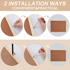 4 шт. прямоугольная пробковая доска для объявлений&nbsp;AJEW-GO0002-70