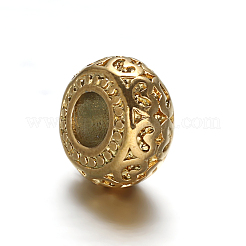 Perle in acciaio inossidabile 304 con placcatura ionica a rondelle con foro largo (ip)&nbsp;STAS-I039-09