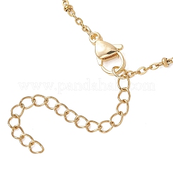 Браслеты из нержавеющей стали 304 со стеклянными звеньями&nbsp;BJEW-JB13489