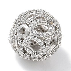 Стойки обшивки латунь микро проложить кубического циркония бусы KK-L224-019P