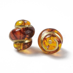 Акриловые бусины с золотым металлическим обрамлением&nbsp;LS-OACR-H019-10