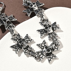 Браслеты-цепочки из нержавеющей стали 304 для мужчин и женщин BJEW-D385-01AS