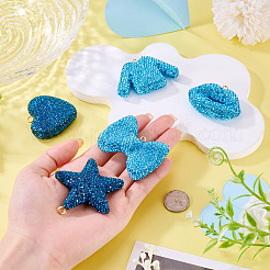 5pcs 5 styles pendentifs en pâte polymère faits à la main&nbsp;RB-BT0001-05B