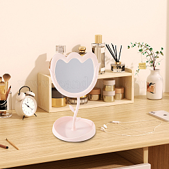 Espejo de maquillaje de escritorio de plástico ABS con forma de tulipán&nbsp;MRMJ-WH20005-23A