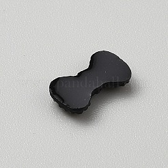 クリア樹脂カボション  蝶結び  ブラック  6.5x12x2.5mm&nbsp;RESI-WH0041-35B