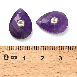 Подвески из натурального аметиста &nbsp;G-K371-03H