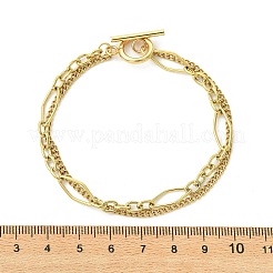 Armbänder aus Edelstahl 304 mit doppelter Kettenlänge&nbsp;BJEW-JB13669
