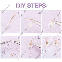 Набор для самостоятельного изготовления стеклянных сережек-цветков DIY-SC0018-36