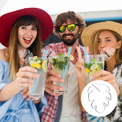 60 шт. прозрачный акриловый пустой винный бокал-шарм&nbsp;TACR-FG0001-22