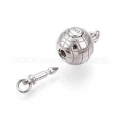 925 застежка из стерлингового серебра STER-T007-138P-01