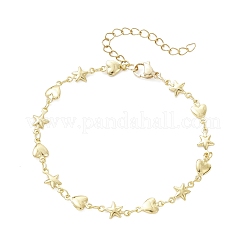 Браслеты из латунной цепочки для женщин BJEW-JB12746