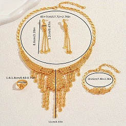 Ближневосточный свадебный сплав колос пшеницы браслеты и серьги и ожерелья и кольца наборы для свадьбы&nbsp;EX9812