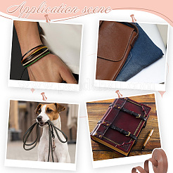 Плоский шнур из искусственной кожи длиной 5 м. LC-WH0009-09B