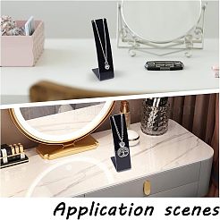 Непрозрачные акриловые стойки для ожерелий NDIS-WH0001-07