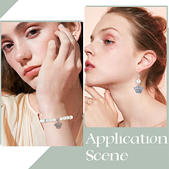 40 шт. 2 стиля цинковый сплав с подвесками из хрустальных страз FIND-SC0007-35