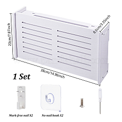 Boîte de rangement murale en PVC pour routeur&nbsp;AJEW-WH0752-759