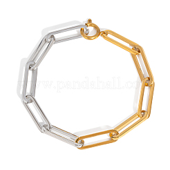 Браслеты-цепочки из нержавеющей стали со скрепками для женщин WU7304-2