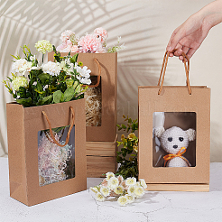 Крафт-бумага подарочные пакеты ABAG-WH0044-36B