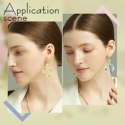 60 шт. 2-х цветные крючки для сережек из нержавеющей стали 304&nbsp;STAS-BBC0004-48