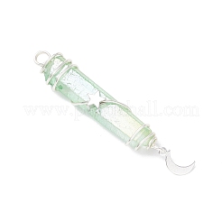 3 pieza de 3 estilos de colgantes envueltos en alambre de cobre puntiagudo de cristal de cuarzo natural galvanizado&nbsp;PALLOY-JF03767-02