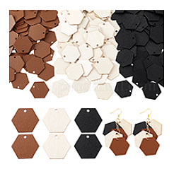 240шт 3 цвета деревянные подвески WOOD-PH0003-70