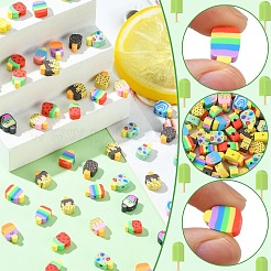 200шт бусины из полимерной глины ручной работы CLAY-CJ0001-69