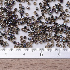 MIYUKIデリカビーズ  シリンダー  日本製シードビーズ  11/0  （db0089)ブルーの裏地付きライトトパーズab  1.3x1.6mm  穴：0.8mm  約2000個/10g&nbsp;X-SEED-J020-DB0089