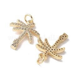 Латунные микропаве прозрачные подвески с фианитом&nbsp;KK-Q031-14G