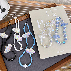 50 шт. УФ-покрытие переливающиеся акриловые бусины OACR-GO0001-02