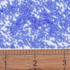 MIYUKIデリカビーズ  シリンダー  日本製シードビーズ  11/0  （db1285)マット透明な紺z ab  1.3x1.6mm  穴：0.8mm  約2000PCS /ボトル  10 G /ボトル&nbsp;SEED-JP0008-DB1285