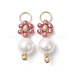 Подвески-цветы из стеклянных бусинок&nbsp;PALLOY-MZ00678