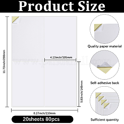 Самоклеящаяся бумага для наклеек&nbsp;AJEW-WH20064-09B