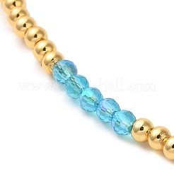 Collane con placcatura in ottone e perle di vetro&nbsp;NJEW-C056-02G-02