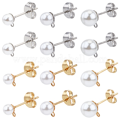 Boucles d'oreilles à tige en acier inoxydable 304&nbsp;EJEW-SP0001-17K